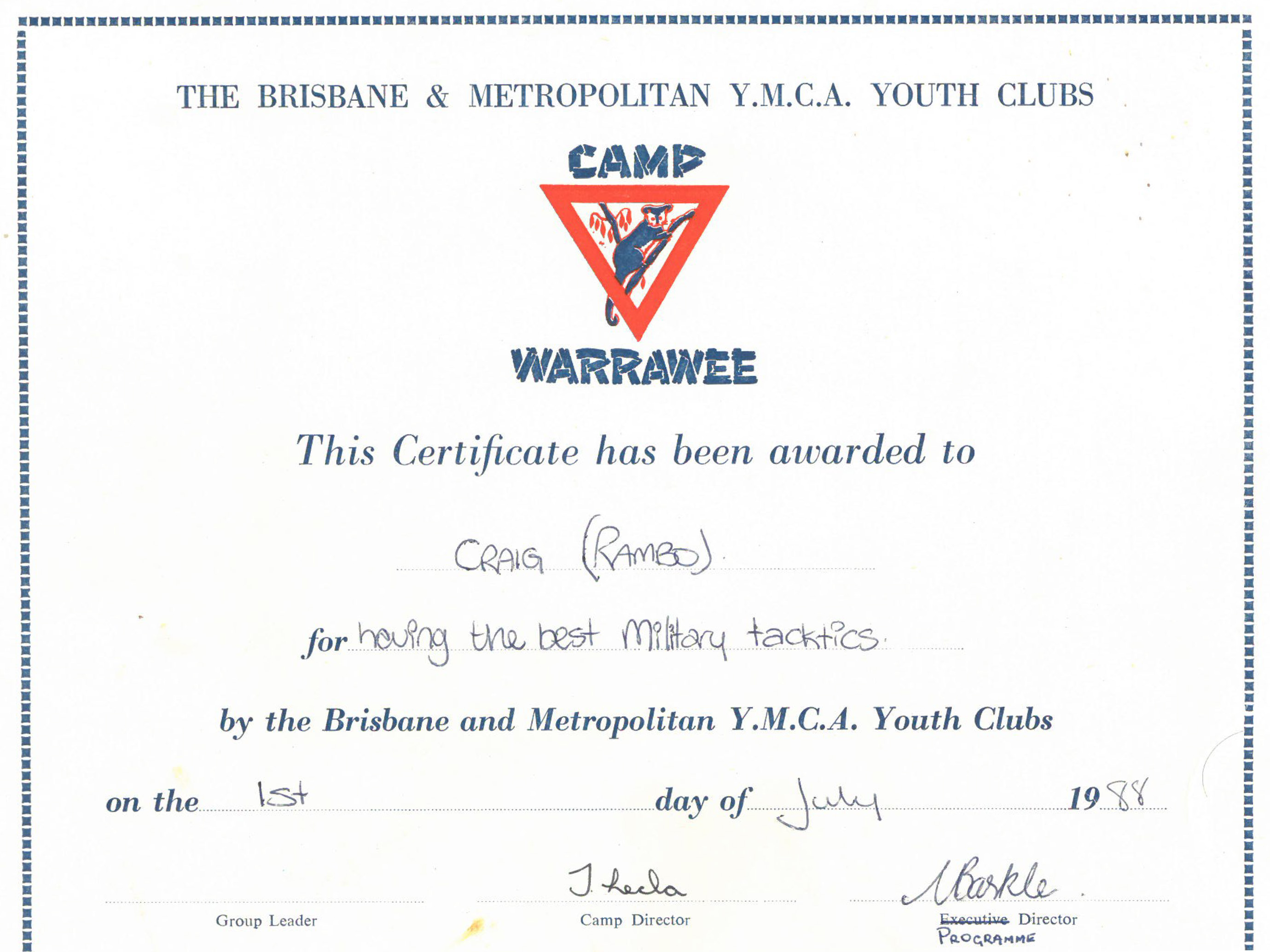 Brisbane YMCA Youth Club - Best Military Tactics