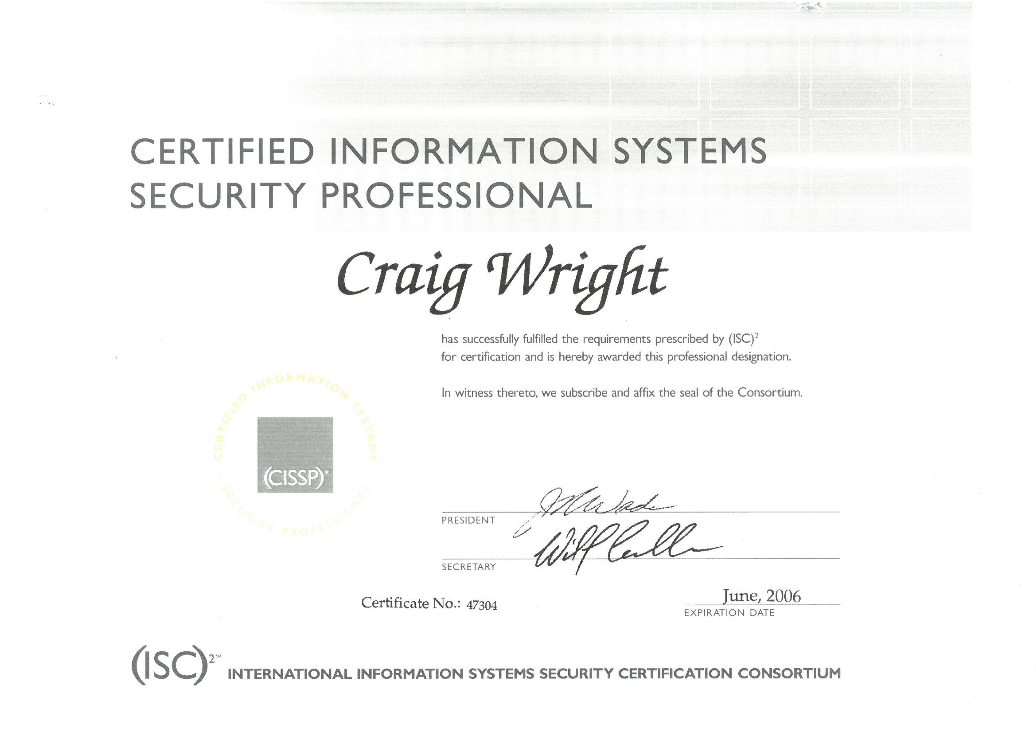 Certified Information Systems Security Professional