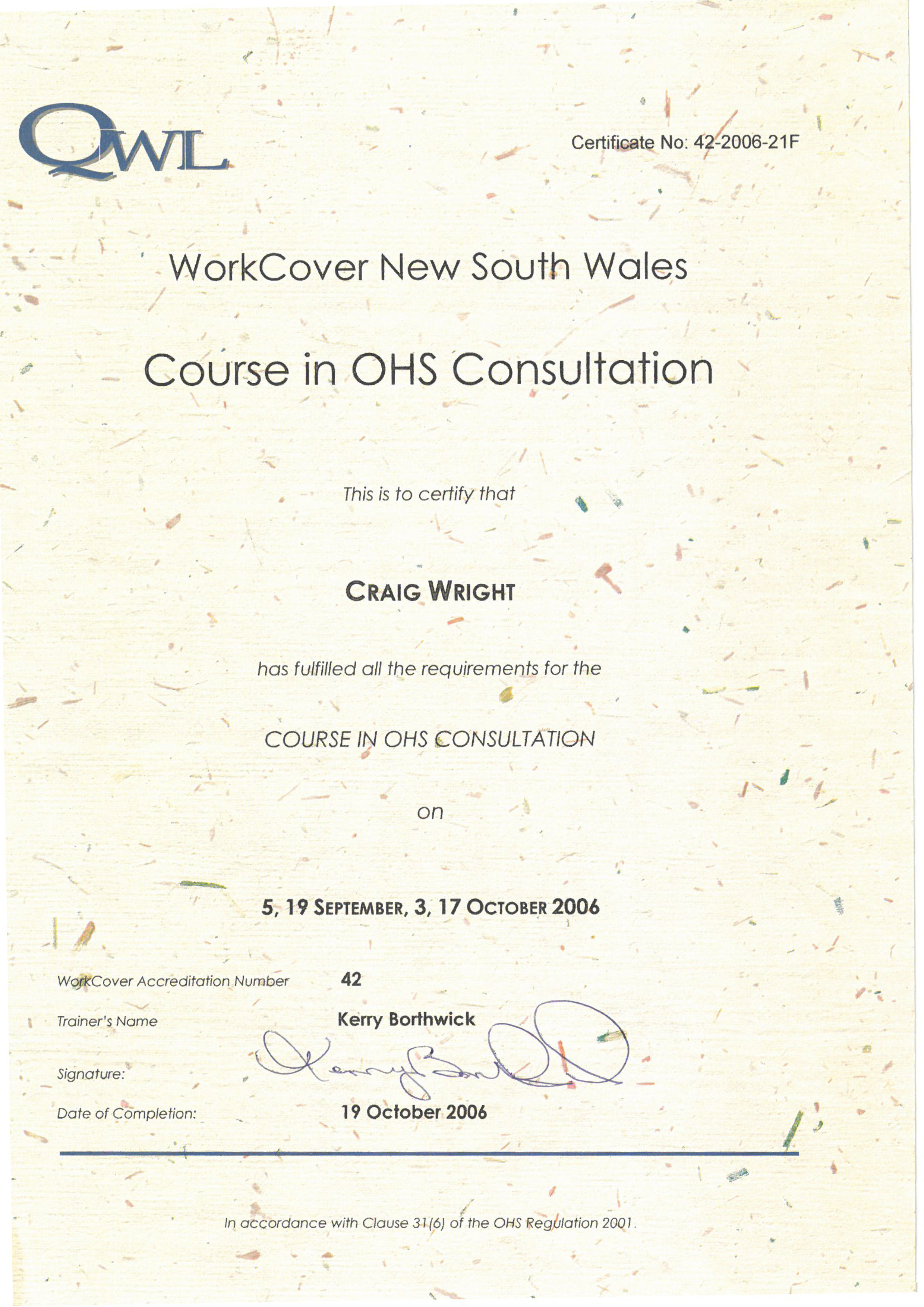 Course in OHS Consultation - WorkCover New South Wales