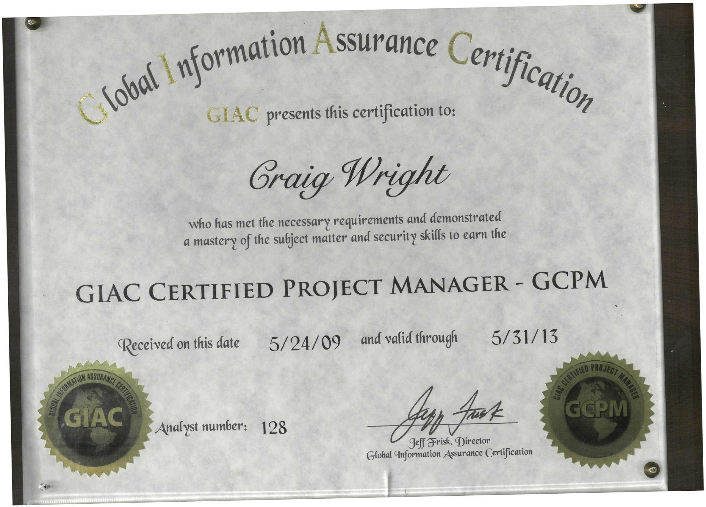 GIAC Certified Project Manager - GCPM