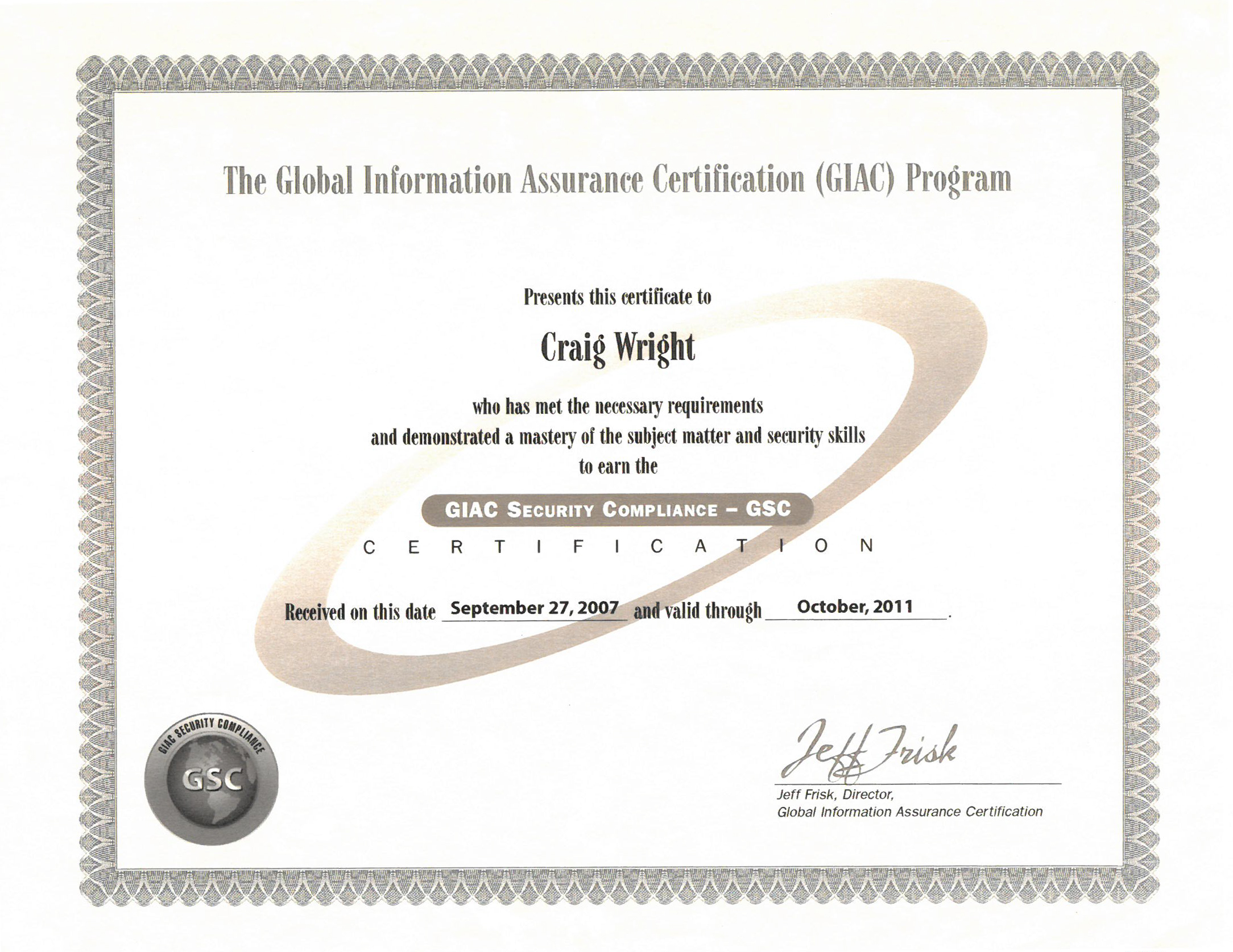 GIAC Platinum Security Compliance - GSC