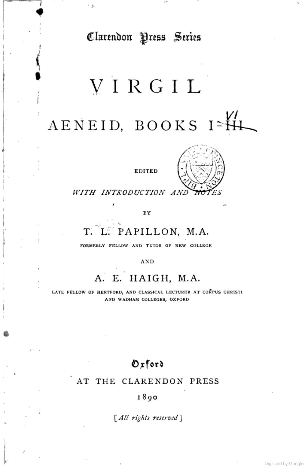 Virgil: The Aeneid