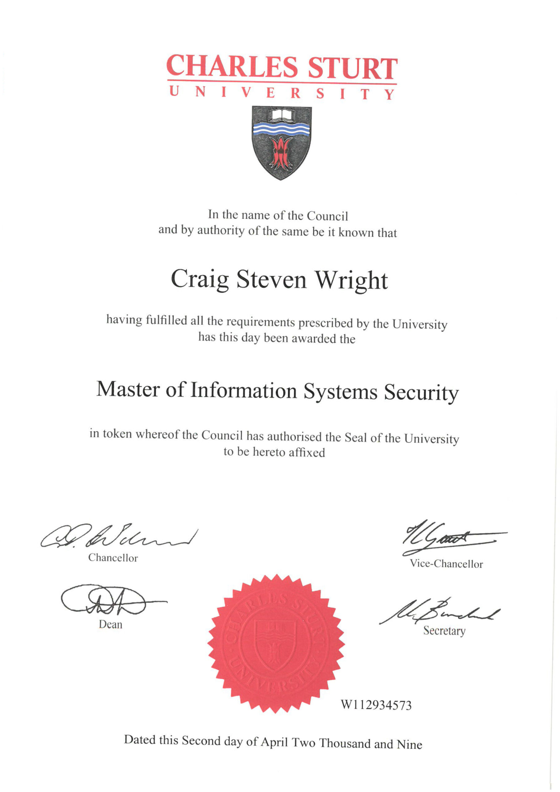 Master of Information Systems Security