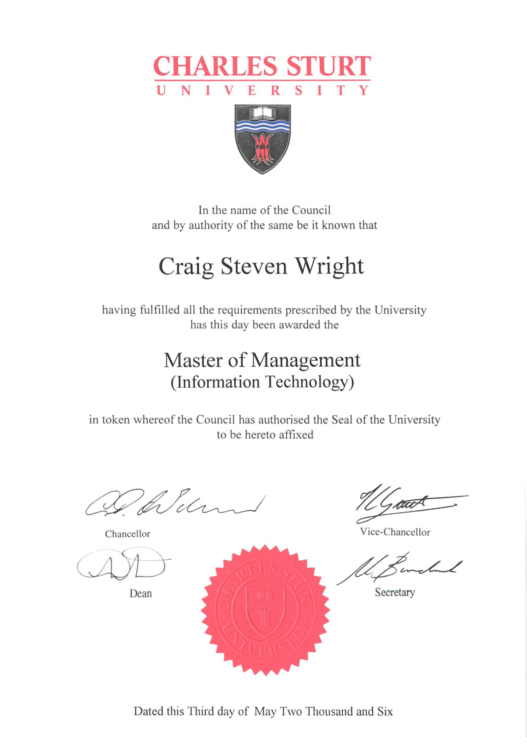 Master of Management (Information Technology)