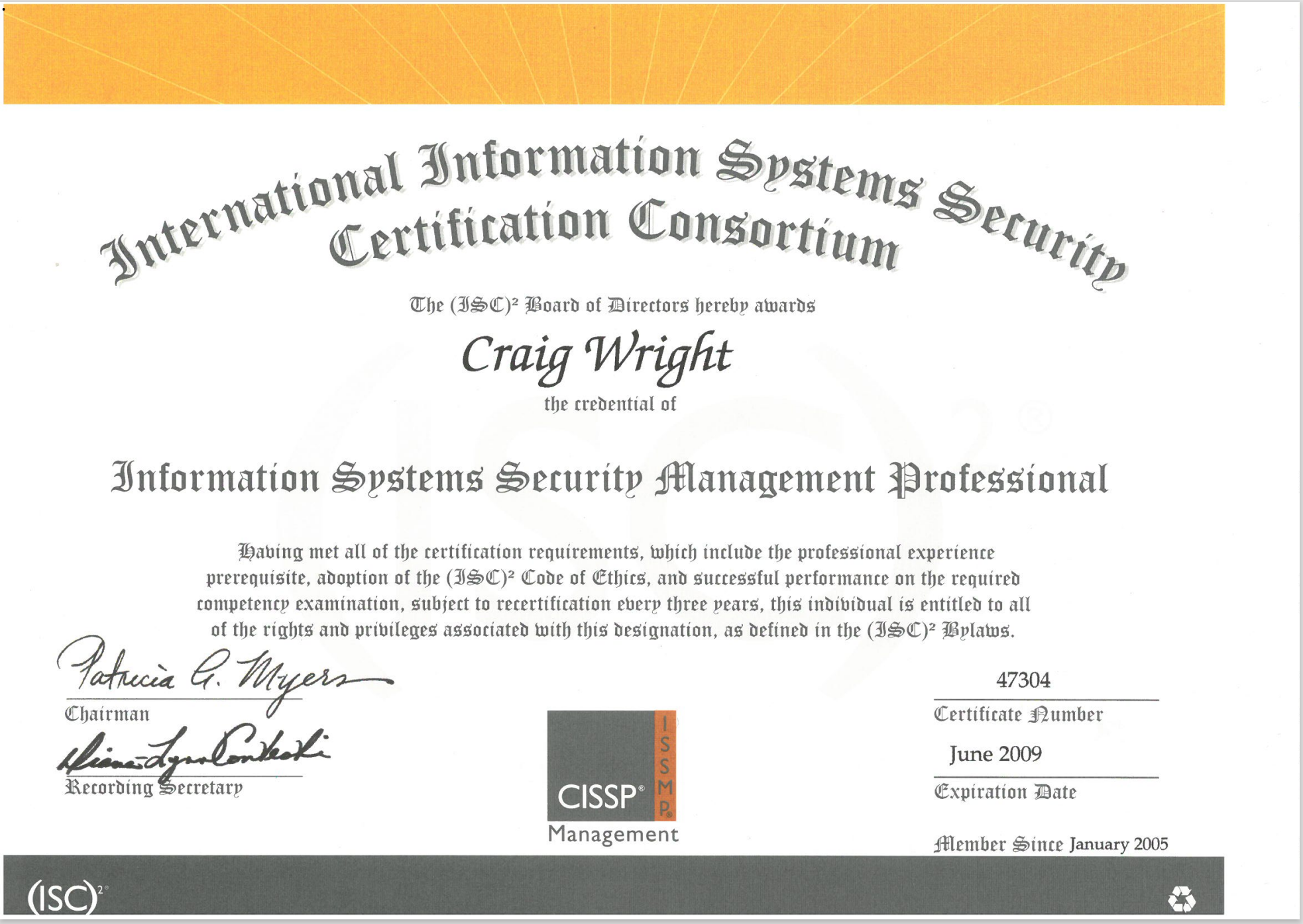 Information Systems Security Management Professional