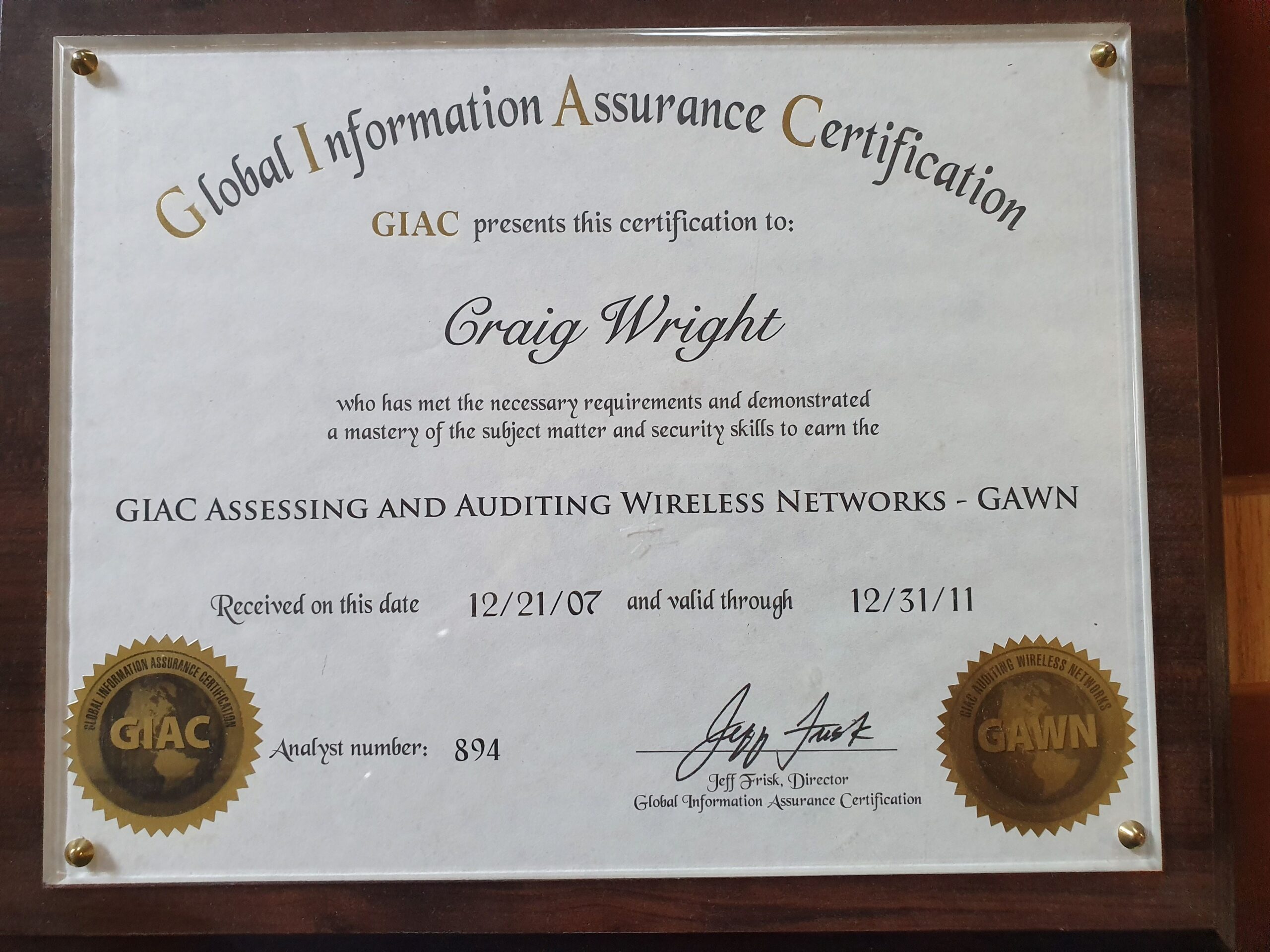 GIAC Assessing and Auditing Wireless Networks -GAWN