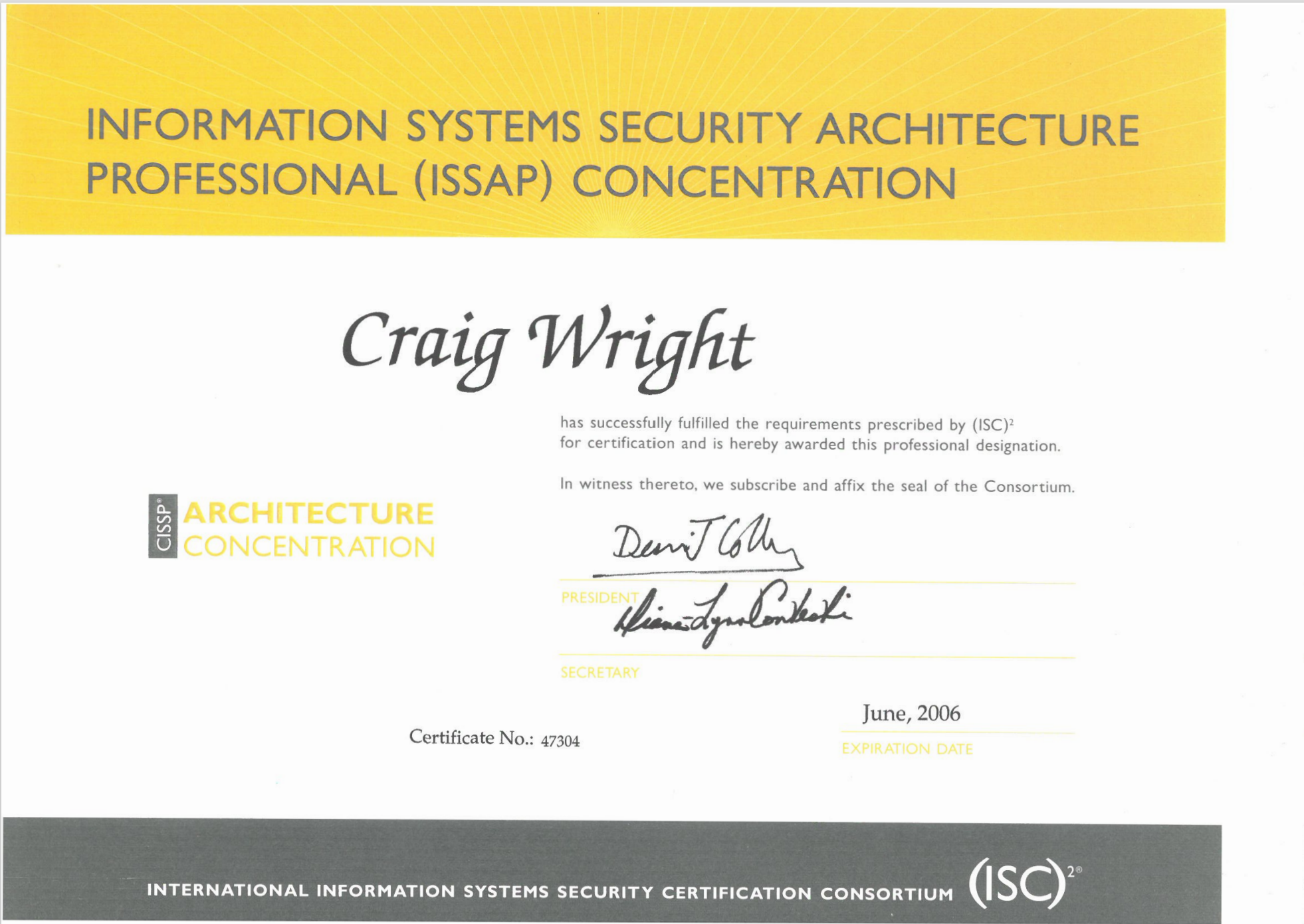 Information Systems Security Architecture Professional (ISSAP) Concentration